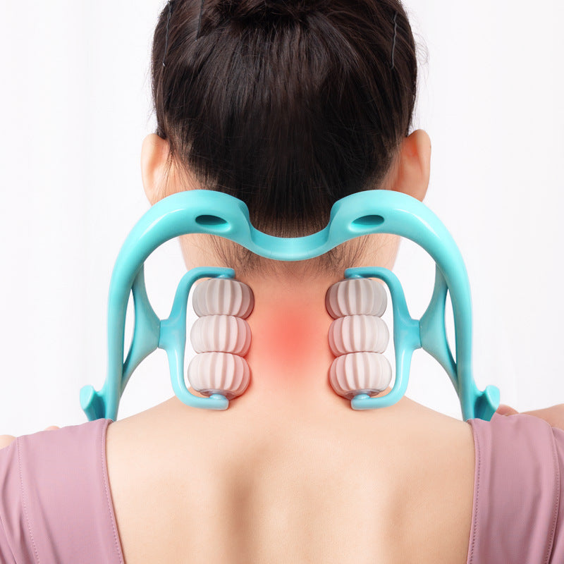 Massaggiatore Manuale Collo 6 Ruote – Strumento Relax e Sollievo Muscolare