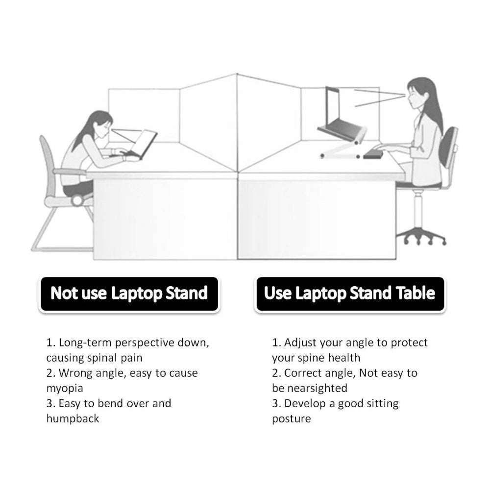 Supporto Laptop Pieghevole Ergonomico – Porta PC e Tablet da Scrivania