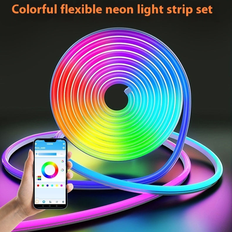 Striscia LED Neon RGB Magic Color Flessibile a Bassa Tensione – Luce Multicolore Dinamica per Interni ed Esterni