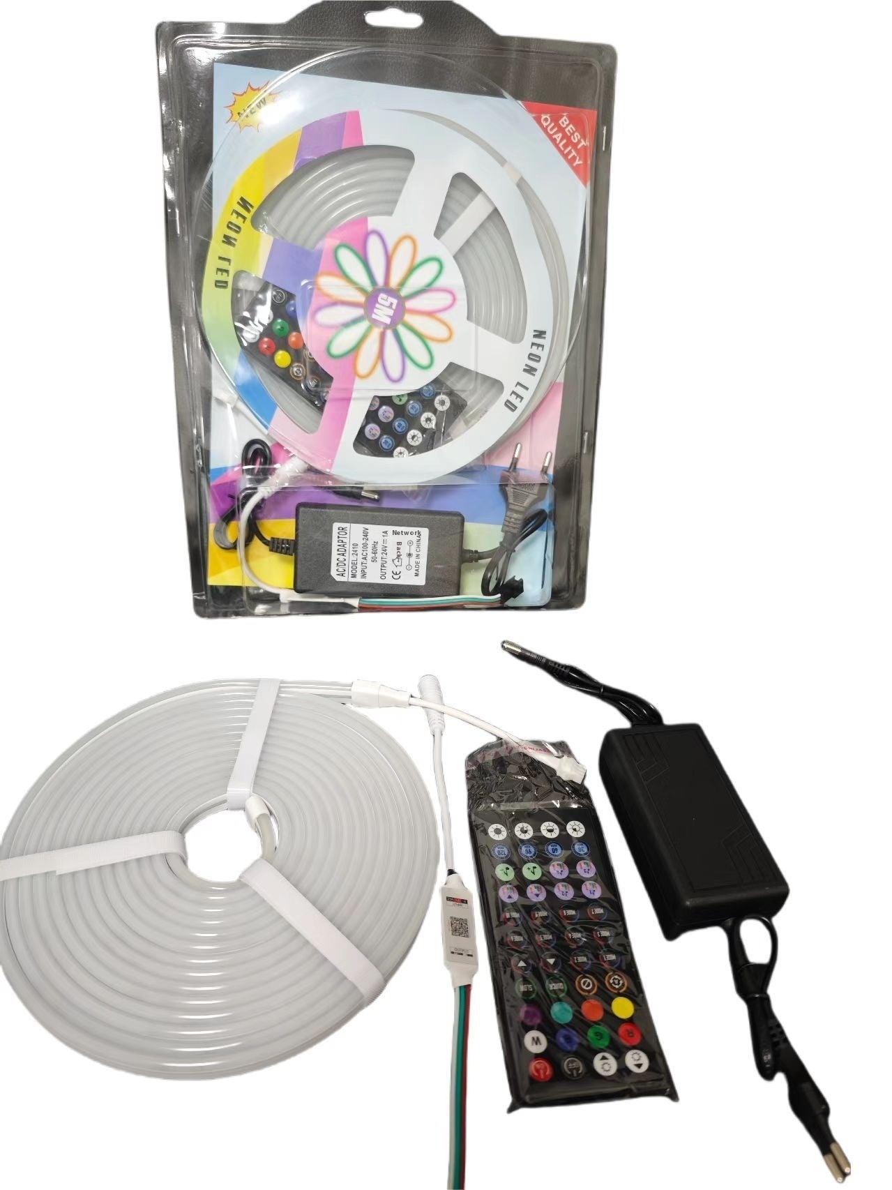 Striscia LED Neon RGB Magic Color Flessibile a Bassa Tensione – Luce Multicolore Dinamica per Interni ed Esterni