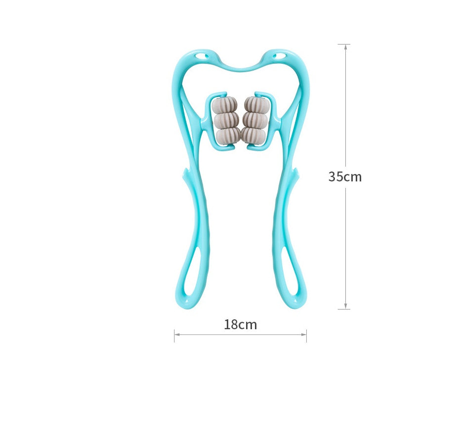 Massaggiatore Manuale Collo 6 Ruote – Strumento Relax e Sollievo Muscolare