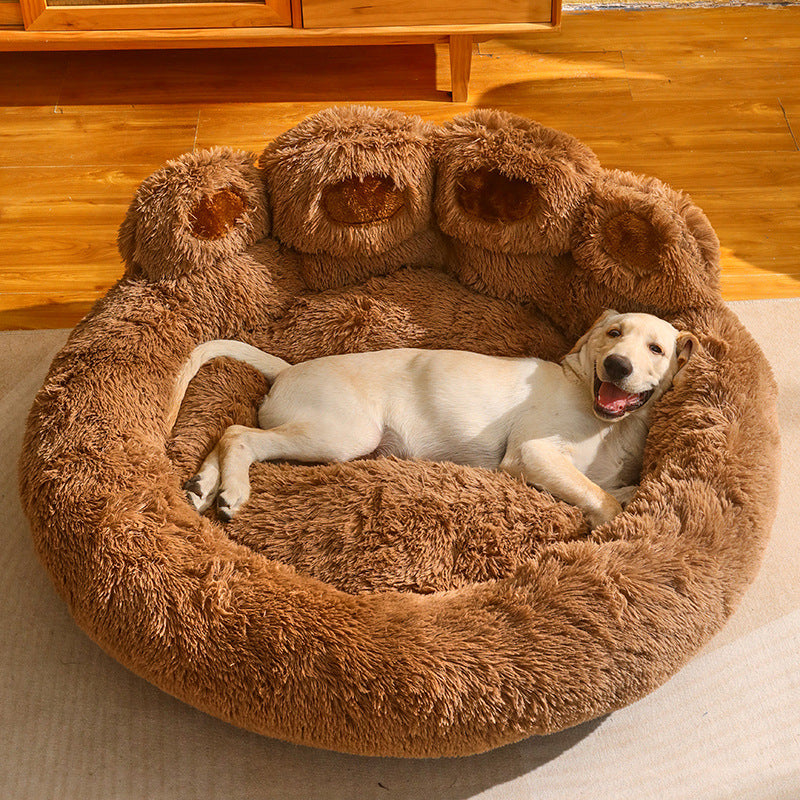 Cuccia Calda per Cani 🐶 – Letto Foderato in Pile per Taglia Media e Grande
