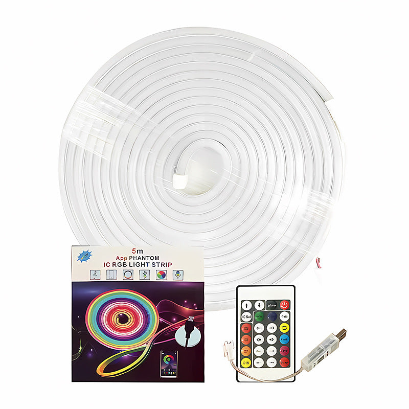 Striscia LED Neon RGB Magic Color Flessibile a Bassa Tensione – Luce Multicolore Dinamica per Interni ed Esterni
