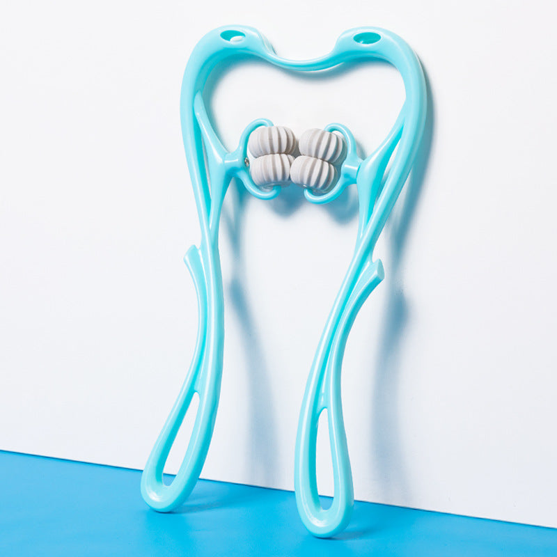 Massaggiatore Manuale Collo 6 Ruote – Strumento Relax e Sollievo Muscolare