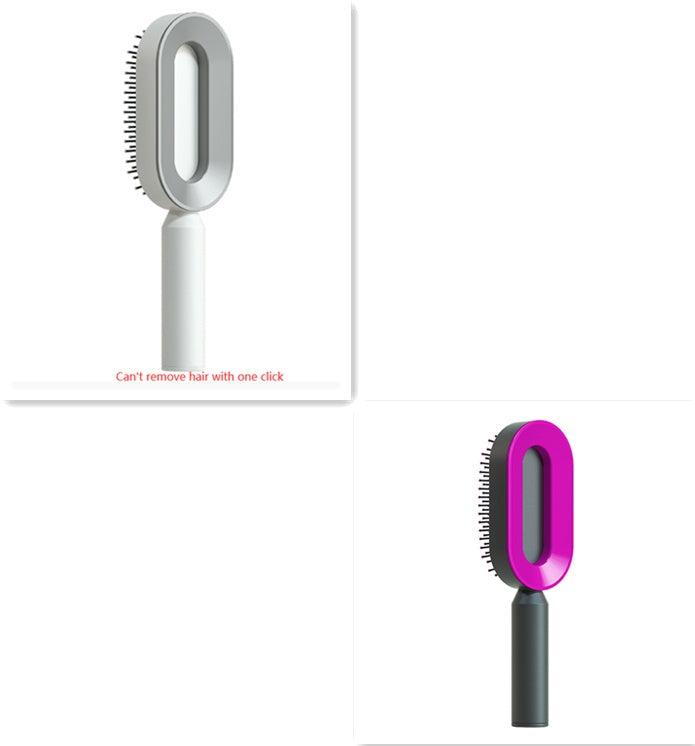 Spazzola per Capelli Auto-Pulente – Massaggio Cuoio Capelluto, Anti-Caduta e Anti-Statico