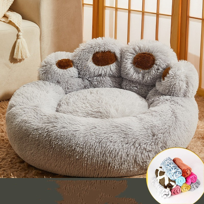Cuccia Calda per Cani 🐶 – Letto Foderato in Pile per Taglia Media e Grande